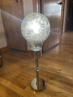Bulb In A Bulb Wrought Wire Table Lamp