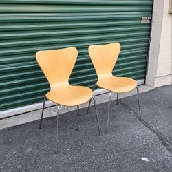 Mid Century Style Set of 2 Bentwood Dining Chairs Desk Chair Accent Chair Scandinavian Danish