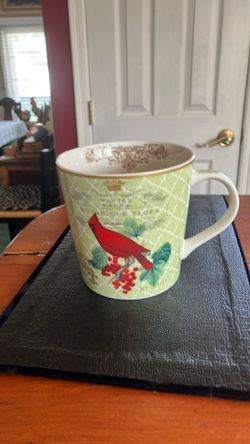 Winter Cardinals Flora Ceramic Mug 