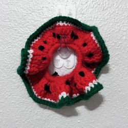 Handmade Crochet Watermelon Scrunchie