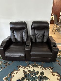 Set Of Two Theater Chairs