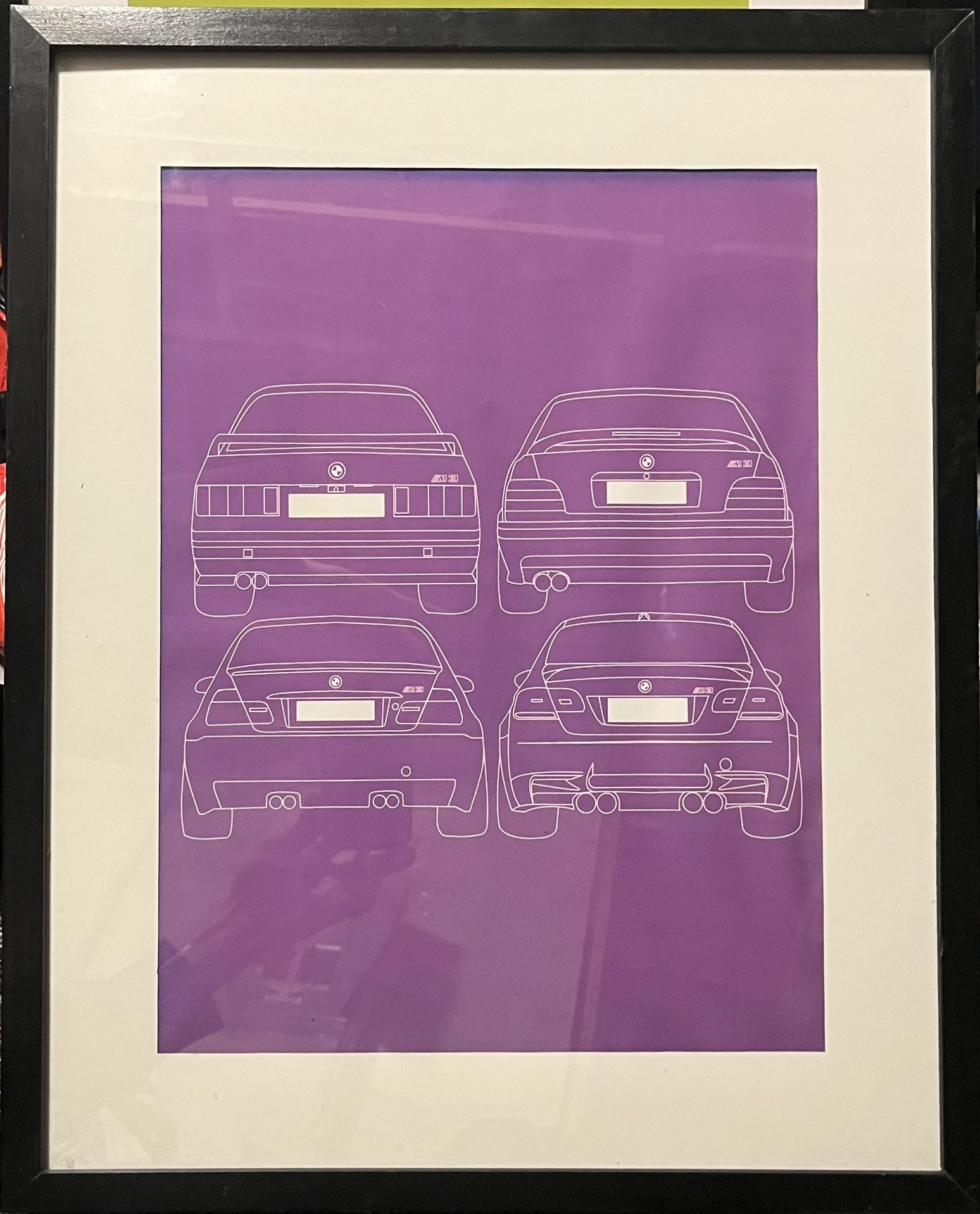 BMW M3 Generations Framed Print 16”x 20”