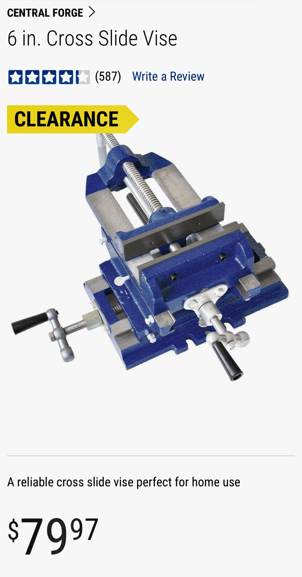 Central forge cross slide vise online