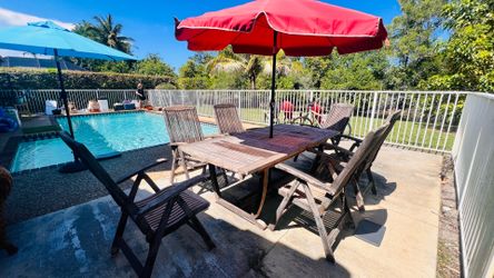 Solid Teak Patio Dining Set
