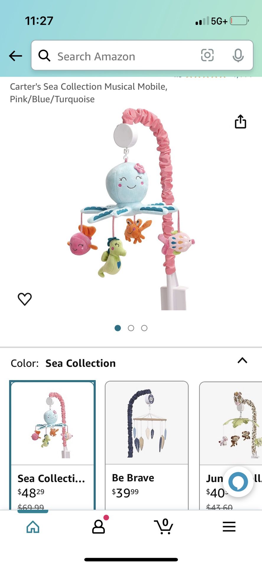 Carters Sea Collection Musical Mobile 