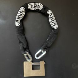 NEW Heavy-Duty ABUS Chain Lock with INGCO Industrial Padlock