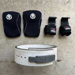 Gym Workout Equipment Inzer Lifting Lever Belt Knee Straps Lifting Wrist Straps Size Large