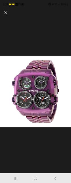 Invicta Aviator Zulu 50mm Purple Watch