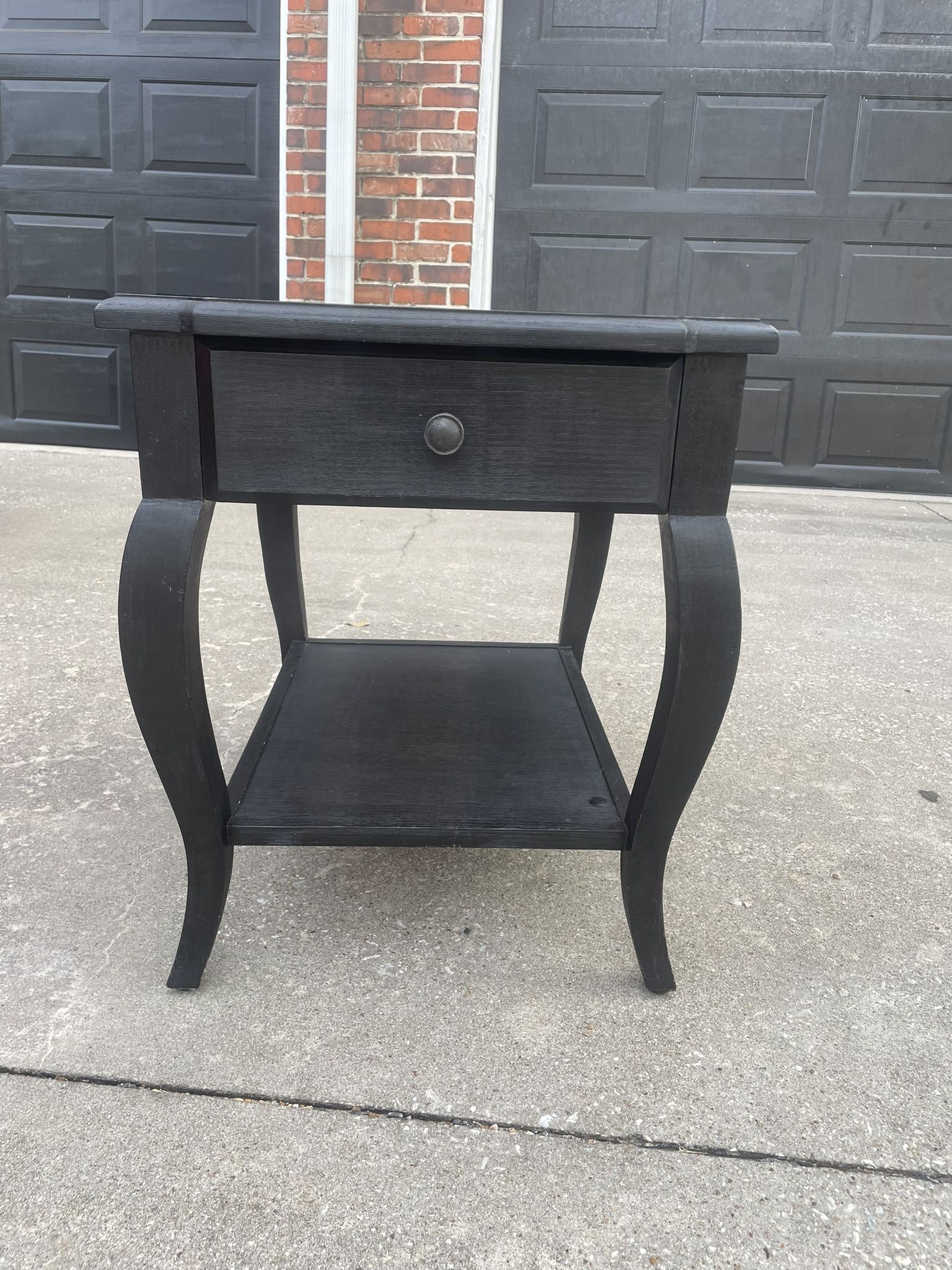 Crate & Barrel Alastair Black Side Table