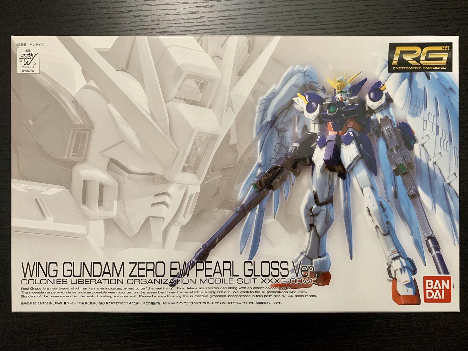 Bandai RG 1/144 Wing Gundam Zero EW - Pearl Gloss Ver.