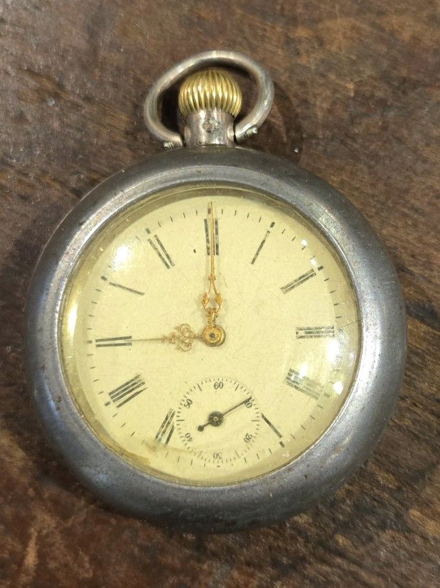 Antique Friede Pocket Watch With Silver Case