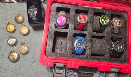 Vintage pocket watches and invicta wrist watches