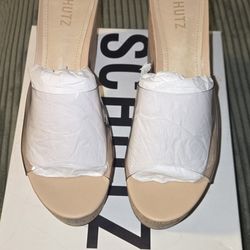Schutz Dalle Vinyl Cutout Wedges Size 9B