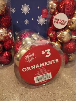 Holiday Style Shatterproof Christmas Ornaments 20 Count