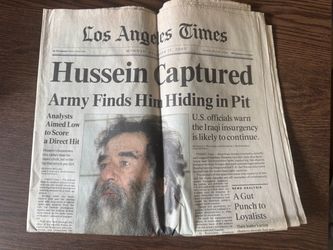 Los Angeles Times December 15 2003 Hussein Captured