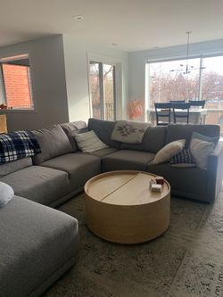 West Elm Volume Round Storage Coffee Table – 36”