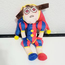 Pomni clown face The amazing digital circus plush plushy plushie stuffed animal gift
