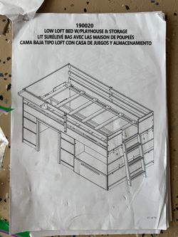 Loft / bunk bed with twin swiss mattress