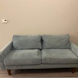 Teal Couch And FREE Coffee Table