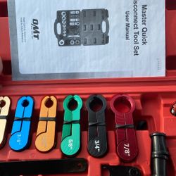 Disconnect to four gas lines and waterlines