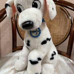 Vintage Walt Disney Mattel 1991 Perdita Plush Stuffed Dog Animal 101 Dalmatians