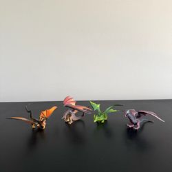 Harry Potter Triwizard Tournament Dragon 4 Pc Set PVC Universal Studios
