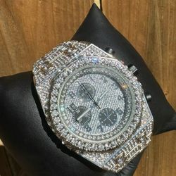 iced-out (diamond-encrusted) version of a Royal Oak–style design Custom Made 