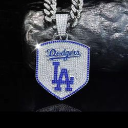 LA Dodgers 20" Baseball Iced Style Necklace Chain. MANY Other Teams Are AVAILABLE!!!!! All Pics Sold Separately SHIPPING AVAILABLE