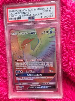2018 POKEMON SUN & MOON CELESTIAL STORM #171 FA/ARTICUNO GX CELESTIAL STORM-SECRET