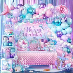 Mermaid birthday decorations