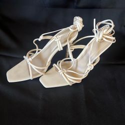 Cream Strappy Heels