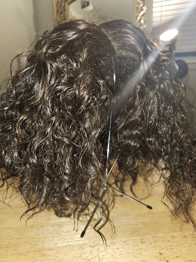 Med Length Curly Wig