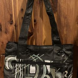 Black Leather Handbag 