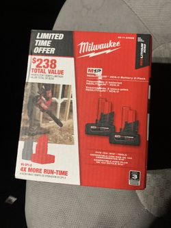 2pk Milwaukee M12 6.0 Batteries $100
