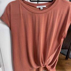 Green Envelope Coral Top