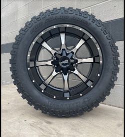 On sale. Moto Metal 20x10 6x135 6x139.7 wheels & 33x12.50-20 LT TIRES FOR 6 lug truck suv (We Finance)