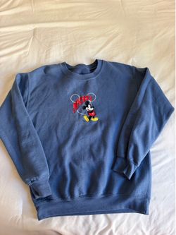 Vintage Mickey Mouse Embroidered Crewneck Sweatshirt