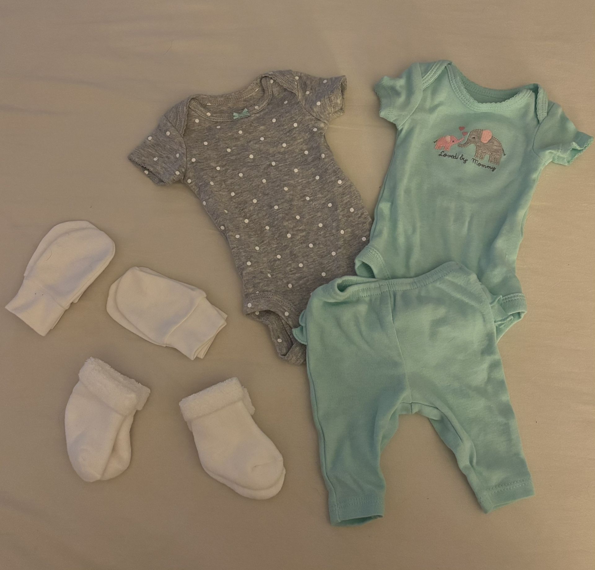 Preemie Size Set Of Baby Clothes