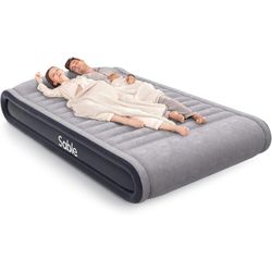 Sable Queen Size Air Mattresses with Built-in Electric Pump Inflatable Air Bed, Comfortable for Camping Travelling or Overnight Guests, Height 17