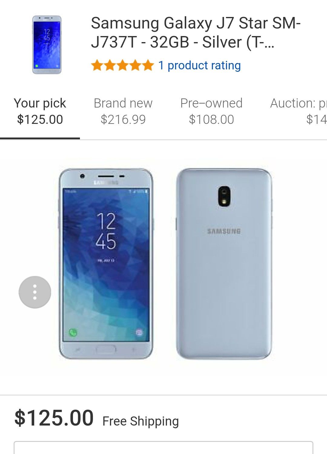 Samsung J737T Galaxy J7 Star (2018) T- Mobile 32GB