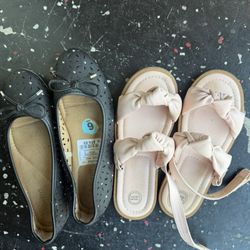 Black Dress Shoes Size 6 Pink Slippers Size 2 