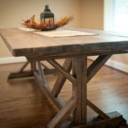 Custom Made Indoors And Outdoors Farmhouse Dining Tables.