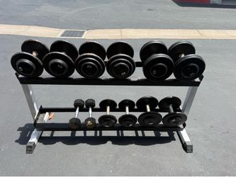 Dumbbells and Rack Set