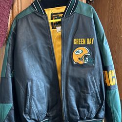 NFL GB PACKERS LEATHER JACKET 
