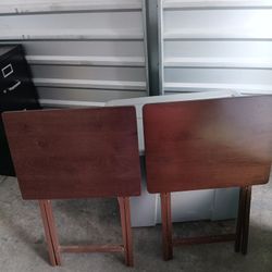 Wood Folding Dinner Trays