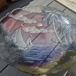 19" Crafted Clear & colored Glass