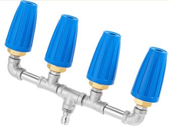 Otoolling 4-In-1 Turbo Nozzle Pressure Washer 4000 PSI 360° Rotating Turbo Nozzle With 1/4 Quick Connector 2.5 Orifice Quadruple Tips