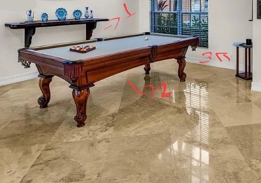 Pool Table With All The Accessories