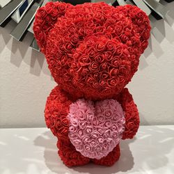 valentine teddy bear flowers 🧸