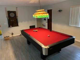 Green Billiard 6 Light 40” Wide Chandelier
